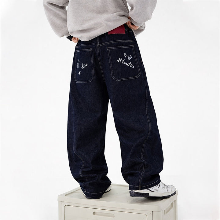 Jungen lässige weit geschnittene Denim-Hose Drune