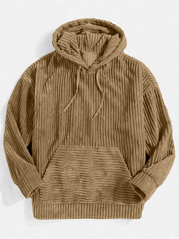 Damen gemütlicher Kapuzenpullover im modernen Rippdesign Drune