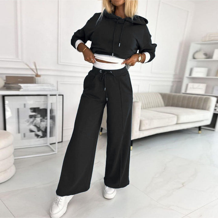 Damen Sportliches Lounge-Set mit weitem Schnitt und Kapuze Drune