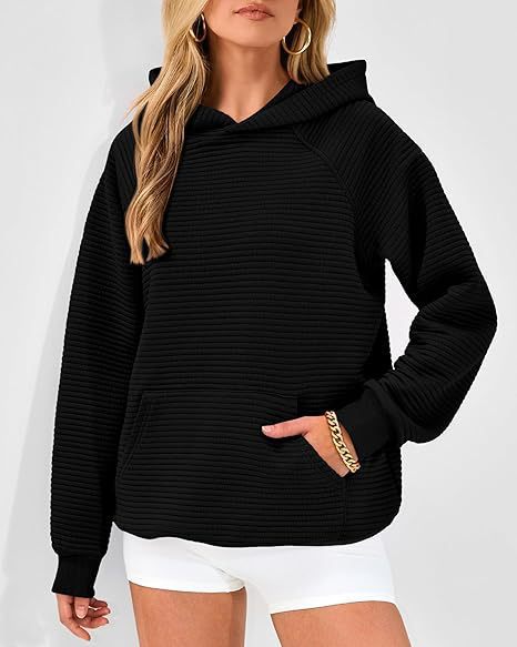Damen gemütlicher Kapuzenpullover mit strukturiertem Design Drune