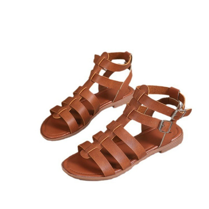 Damen modische Riemchen-Sandalen mit verstellbaren Schnallen und atmungsaktivem Obermaterial Drune