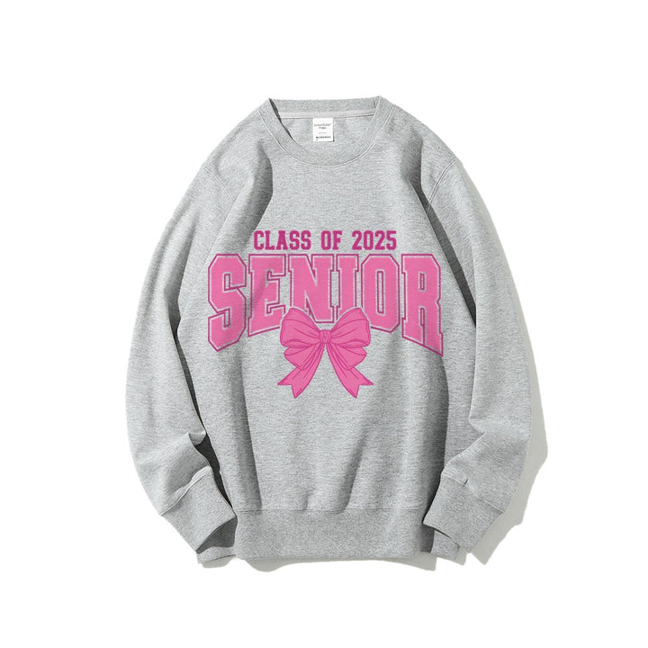 Damen Sweatshirt mit Abschlussjahr und dekorativem Schleifendesign Drune