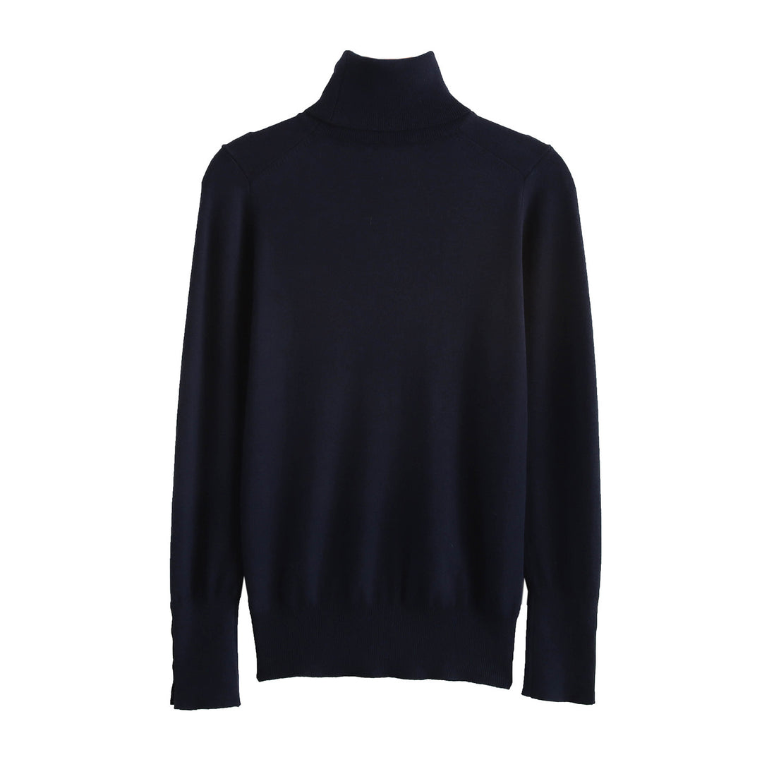 Damen Rollkragenpullover mit eleganten Knopfdetails Drune