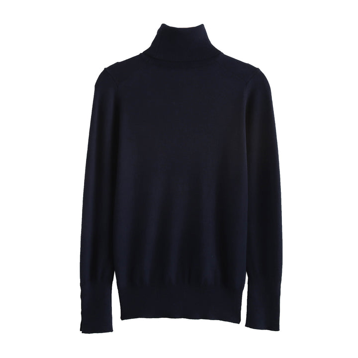 Damen Rollkragenpullover mit eleganten Knopfdetails Drune