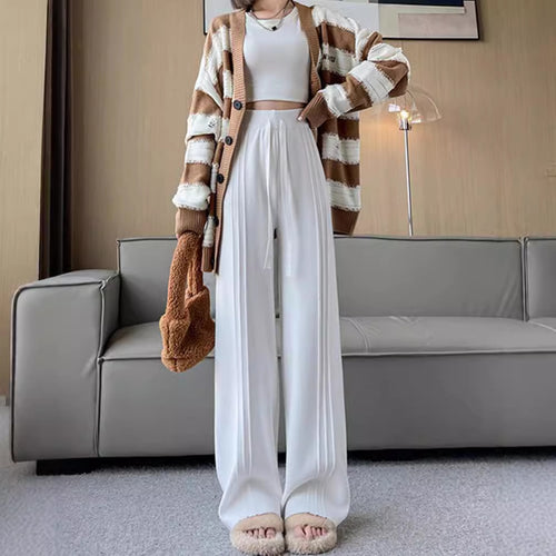 Damen Flauschige Strickjacke mit weiten Ärmeln und breitem Kragen Drune