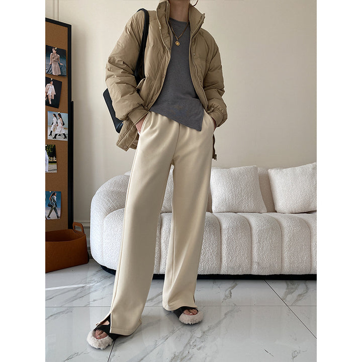Damen lässige winddichte Jacke mit Kapuze und lockerer Passform Drune
