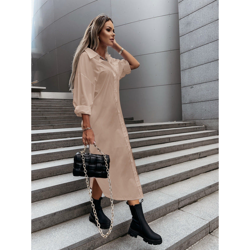 Damen Hemdblusenkleid Drune