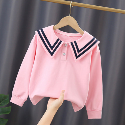 Mädchen Segelkragen Sweatshirt Drune
