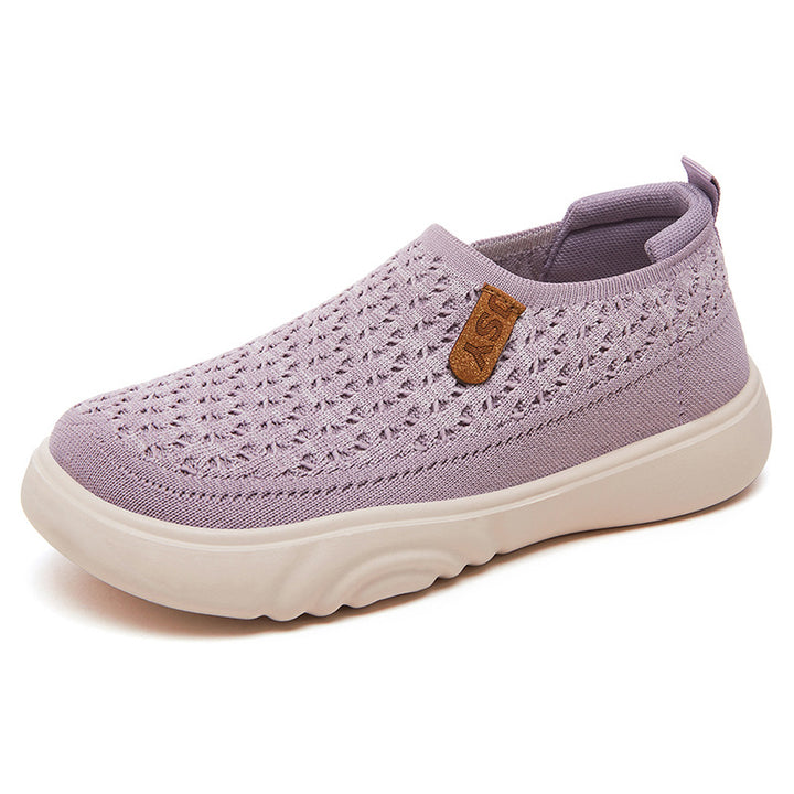 Damen nan gestrickter Slip-On Sneaker im sockenähnlichen Design mit atmungsaktivem Obermaterial und gepolsterter Komfortsohle Drune