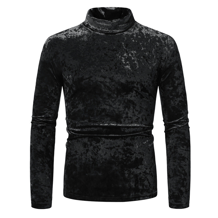 Herren Samt-Rollkragenpullover mit elegantem Design Drune