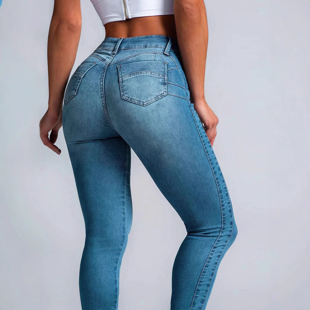Hochtaillierte sculpting Skinny Jeans für Frauen mit Stretch Drune