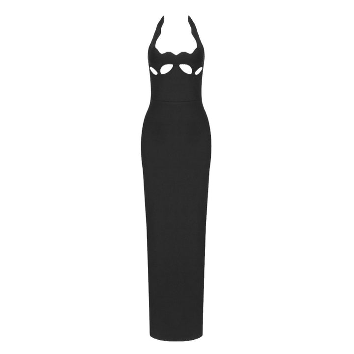 Damen Elegantes figurbetontes Abendkleid mit raffiniertem Ausschnitt Drune