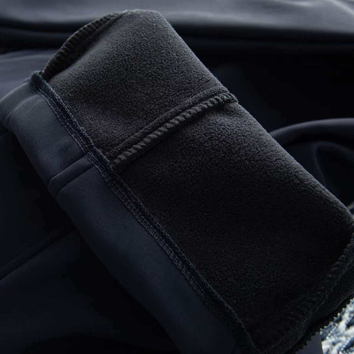 Damen nan kurz geschnittenes Bouclé-Blouson-Set mit Stehkragen, verdecktem Reißverschluss und High-Waist Schlaghose Drune