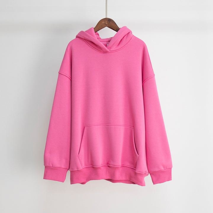 Damen Lässiger Oversized Hoodie mit praktischer Kängurutasche und hohem Kragen Drune