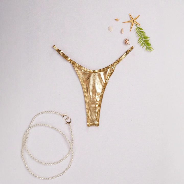 Damen Minimalistischer Spitzenstring Drune