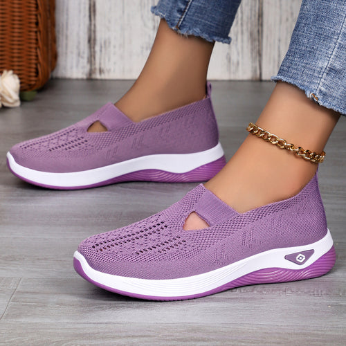 Damen nan leichte atmungsaktive Strickslipper mit Memoryschaum und rutschfester Laufsohle Drune