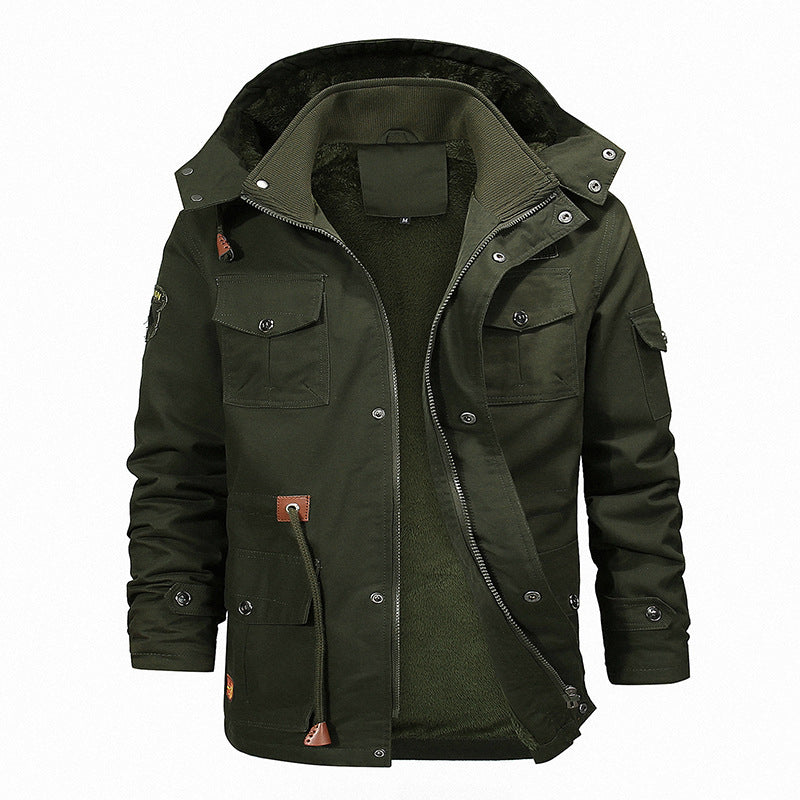 Herren robuste Utility-Jacke mit warmem Innenfutter Drune