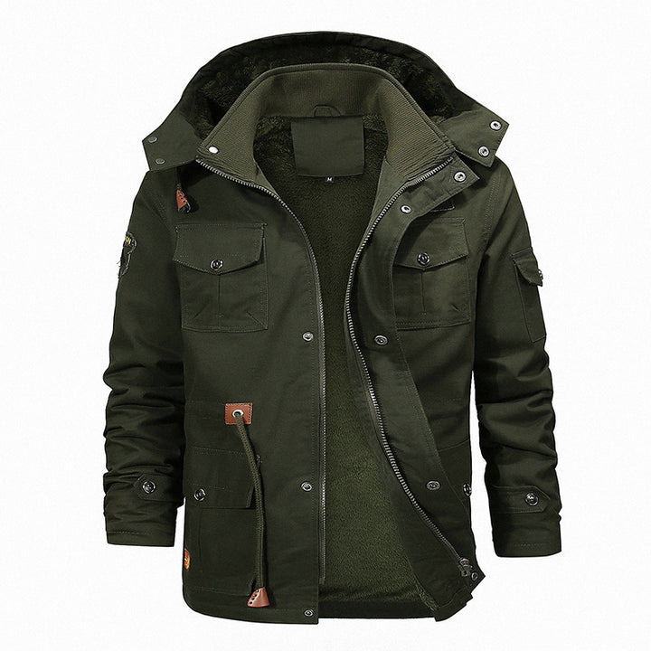 Herren robuste Utility-Jacke mit warmem Innenfutter Drune