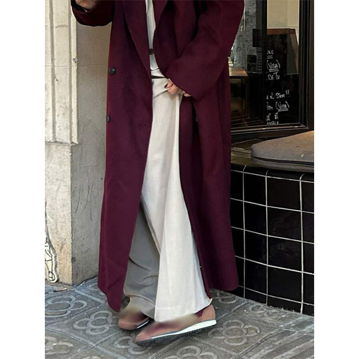Damen eleganter doppelter Trenchcoat mit weitem Schnitt Drune