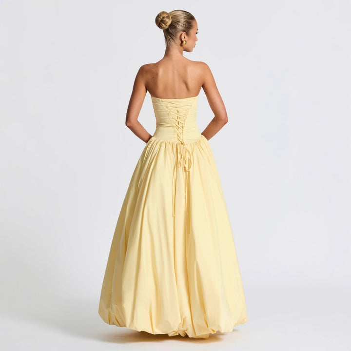 Damen Abendkleid mit figurbetontem Oberteil und asymmetrischem Rock Drune