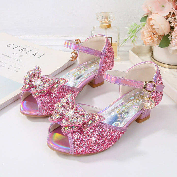 Mädchen Elegante Ballerina Sandalen mit Glitzer und Strass Drune