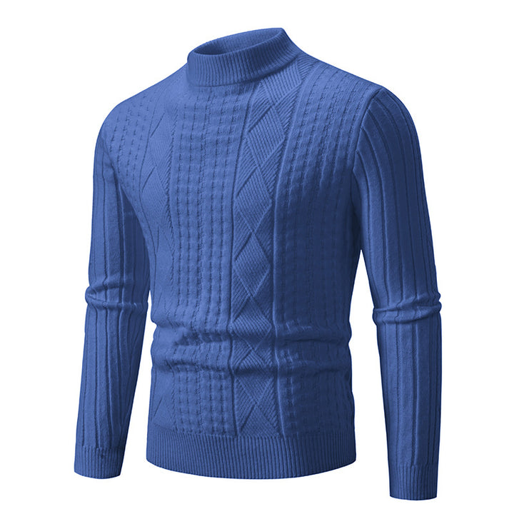 Herren eleganter Strickpullover mit modernem Zopfdesign Drune