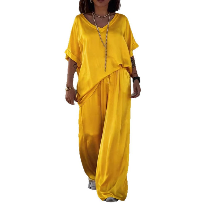 Damen Seidenähnliches Oversized-Set Drune