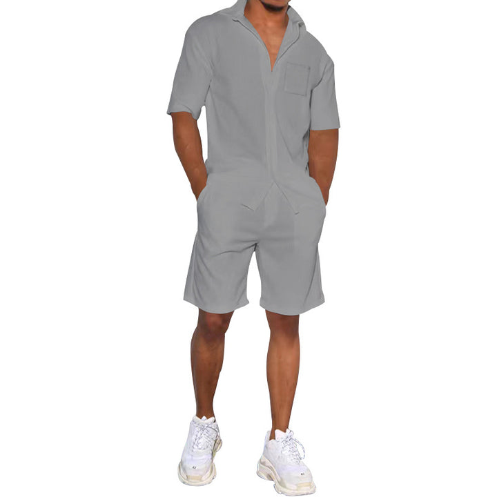 Herren modischer Overall mit praktischen Taschen und sportlichem Flair Drune