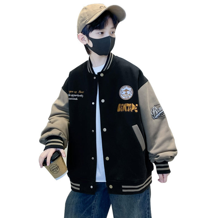 Jungen Varsity-Jacke mit gestickten Applikationen Drune