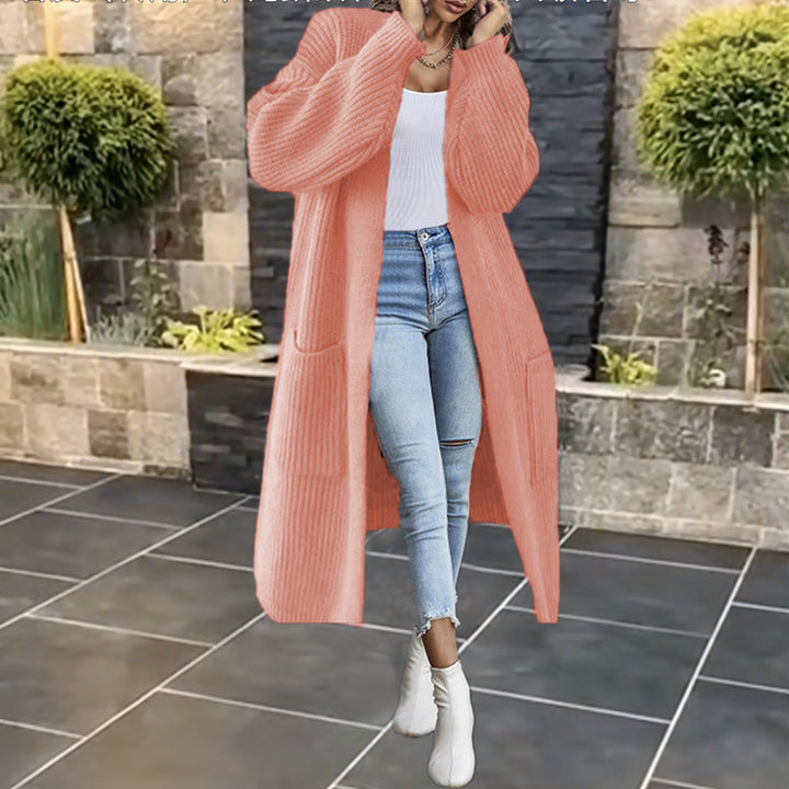 Damen Strickmantel mit tiefen Taschen und lässigem Schnitt Drune