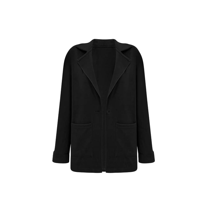 Damen modische Oversized-Blazerjacke mit praktischen Taschen Drune