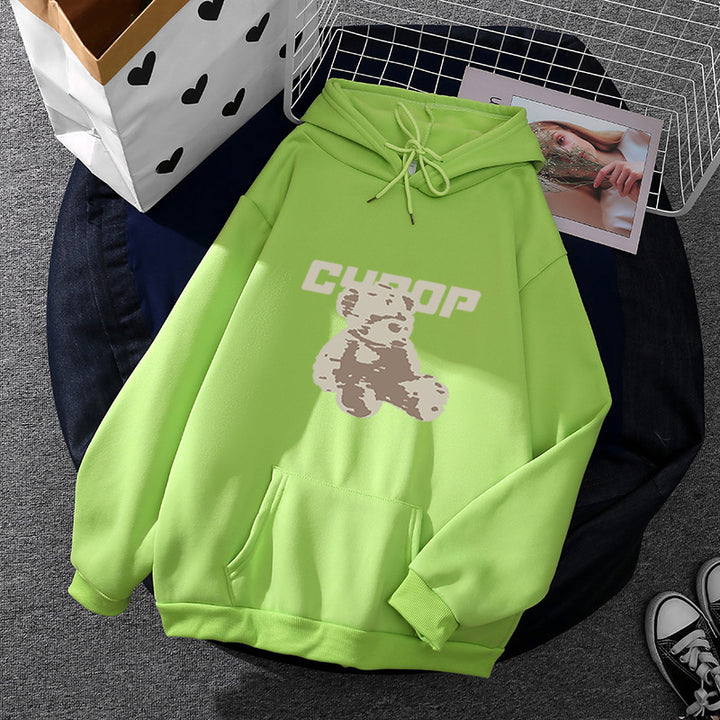 Damen Kapuzenpullover mit niedlichem Bärenmotiv Drune
