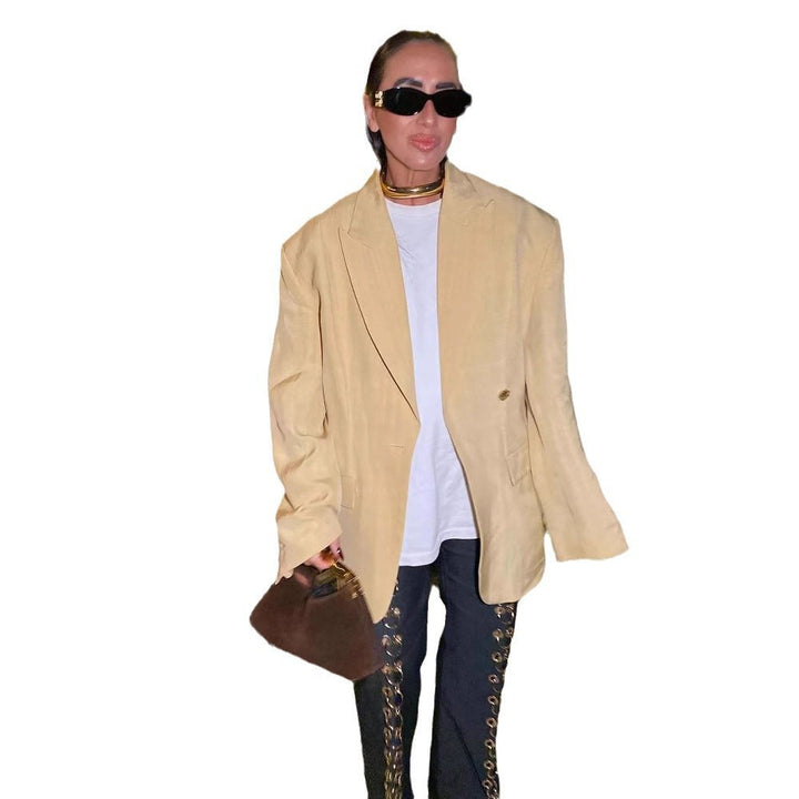 Damen Oversized Blazer aus hochwertigem Leinen Drune