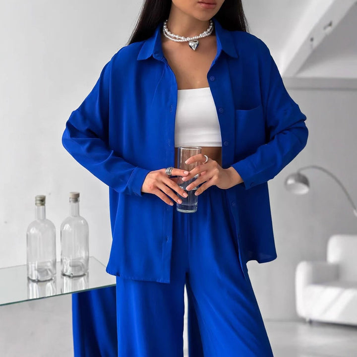 Damen Trendige Hemdbluse mit lockerer Passform Drune