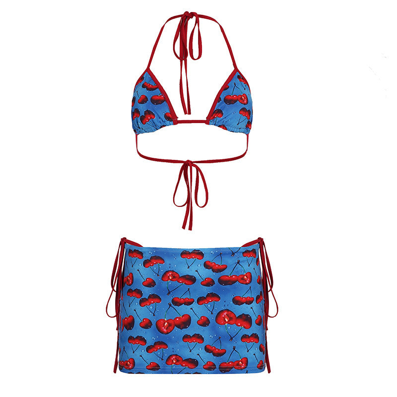Damen Bikini-Set mit fruchtigem Design und verstellbaren Trägern Drune