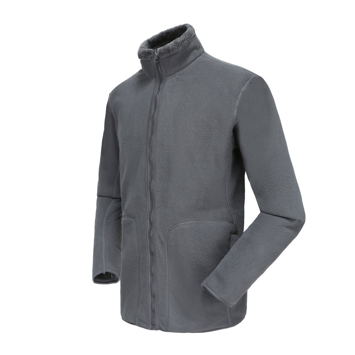 Damen nan kuschelige Fleecejacke mit hohem Stehkragen, durchgehendem Reißverschluss und figurformenden Nähten Drune