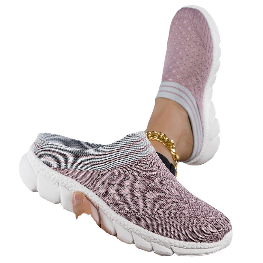 Damen nan sockenähnlicher Komfort-Slipper mit punktelastischem Strickoberteil segmentierter Dämpfungssohle und weichem Komfortfußbett Drune