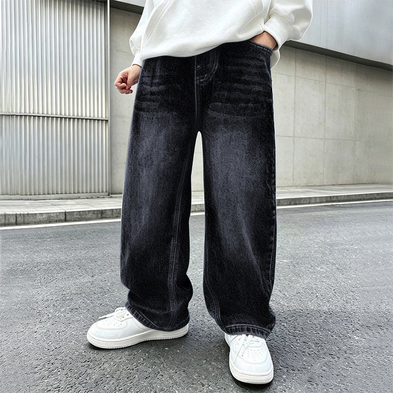 Damen weite Baggy-Jeans aus hochwertigem Denim Drune
