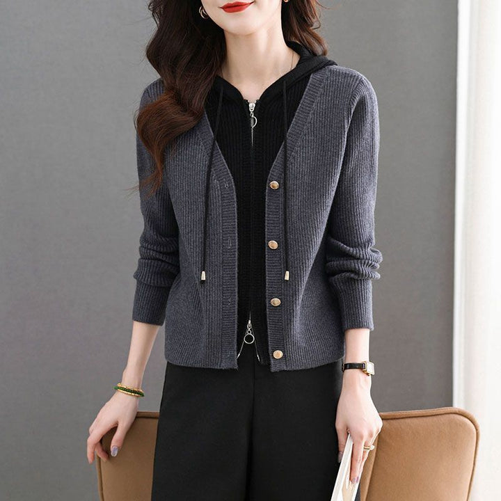 Damen Strickjacke mit stilvollen Knopfdetails Drune