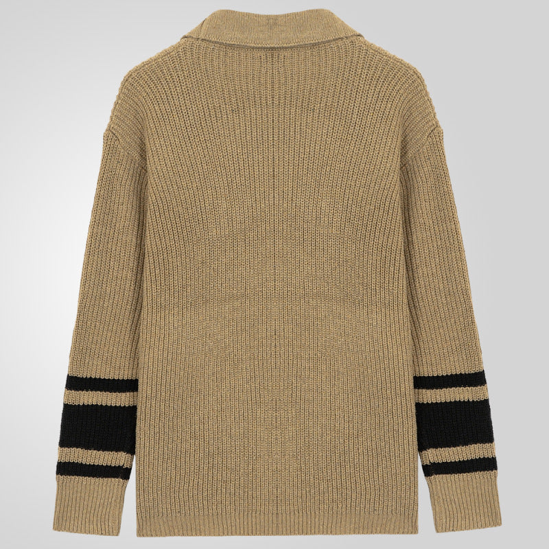 Herren Strickjacke mit modernem Waffelmuster und praktischen Taschen Drune