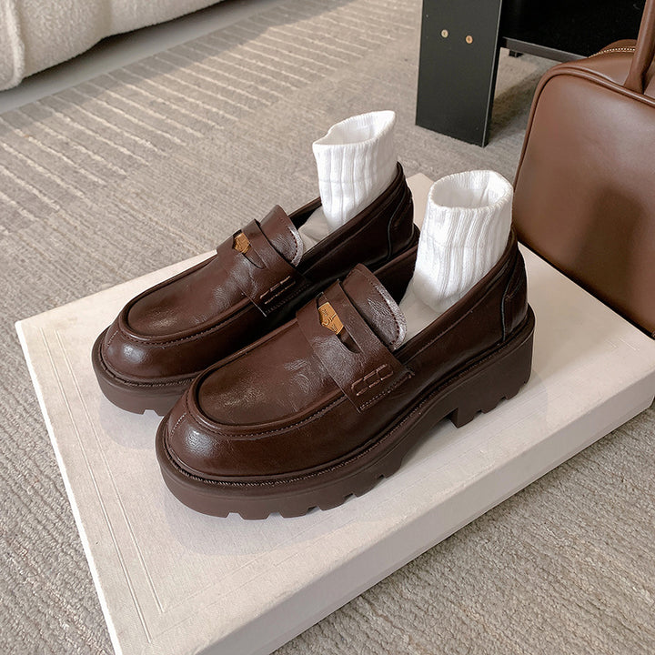 Damen Chunky Loafer-Schuhe mit markanter Sohle Drune