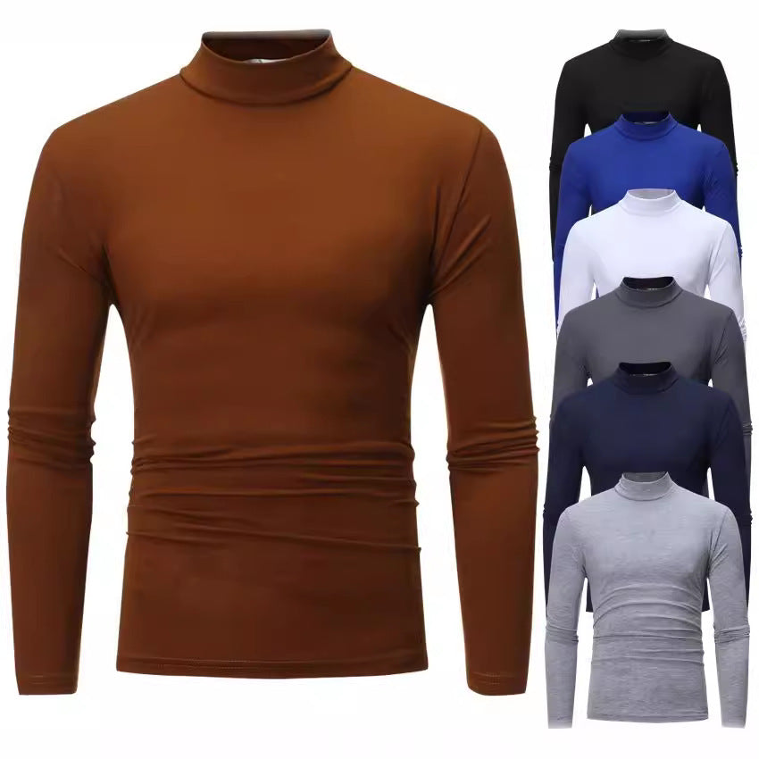 Herren elegantes Rollkragen-T-Shirt aus weichem Jersey Drune