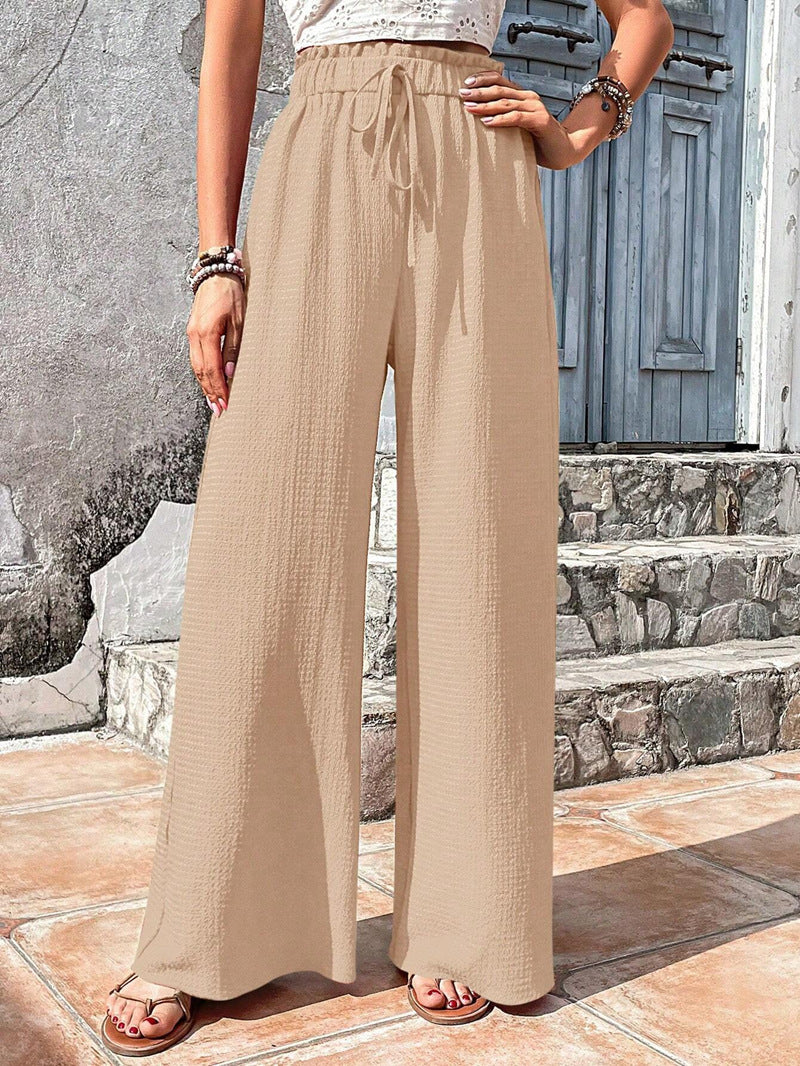 Damen Weite Sommerhose mit elastischem Bund und praktischem Kordelzug Drune