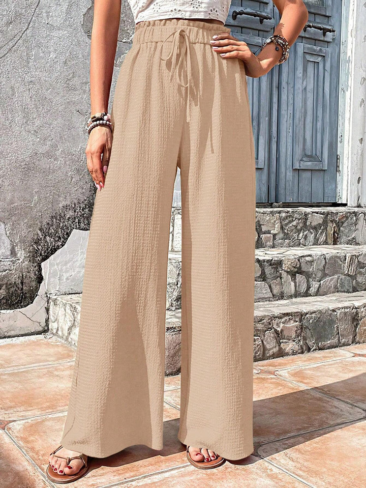 Damen Weite Sommerhose mit elastischem Bund und praktischem Kordelzug Drune