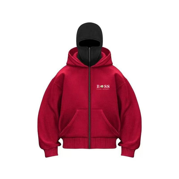 Damen Eco-Fleece Kapuzenjacke mit schützendem Hoher Kragen und praktischem Reißverschluss Drune