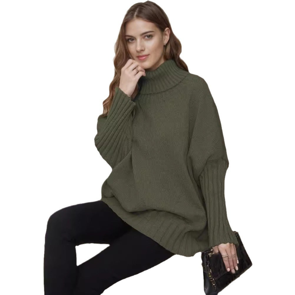 Damen Oversize Rollkragenpullover mit strukturiertem Strick Drune
