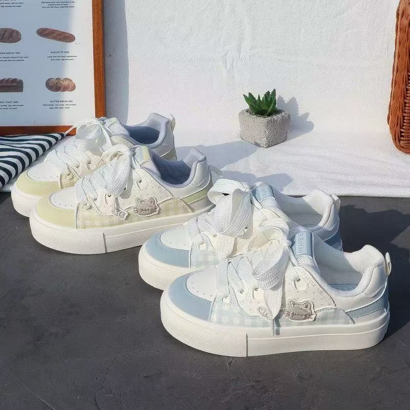 Damen Sneakers mit modischem Karomuster und komfortabler Sohle Drune
