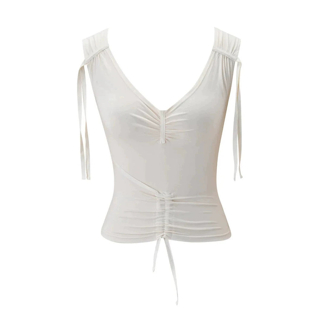 Damen Elegantes Wickel-Top mit Rüschendetails Drune