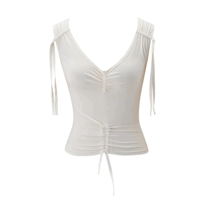 Damen Elegantes Wickel-Top mit Rüschendetails Drune