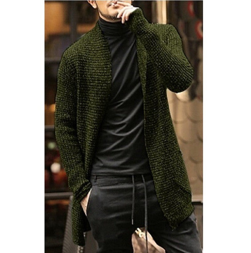 Herren Strickjacke mit offenem Design und strukturiertem Muster Drune